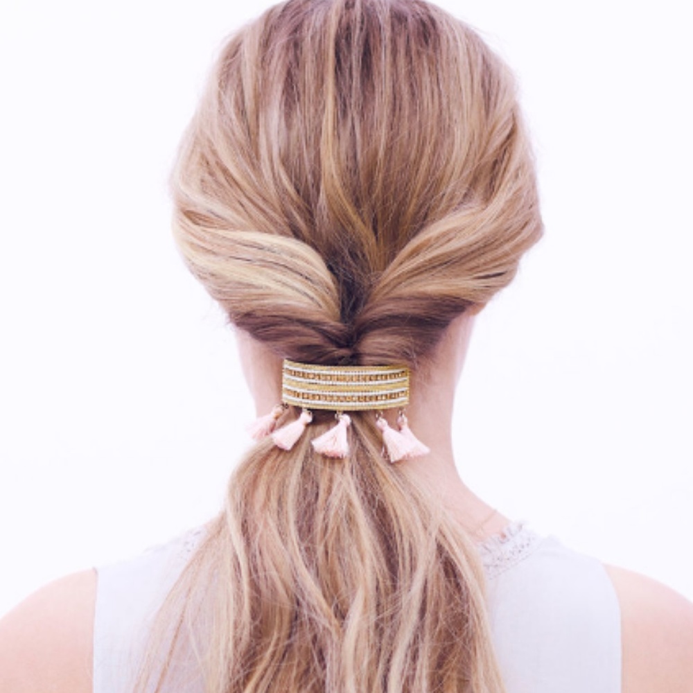 Beaded/Tassel Ponytail Clip